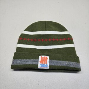 Undefeated Men Beanie ONE SIZE Olive‎ Green Fighting Champions Foldover